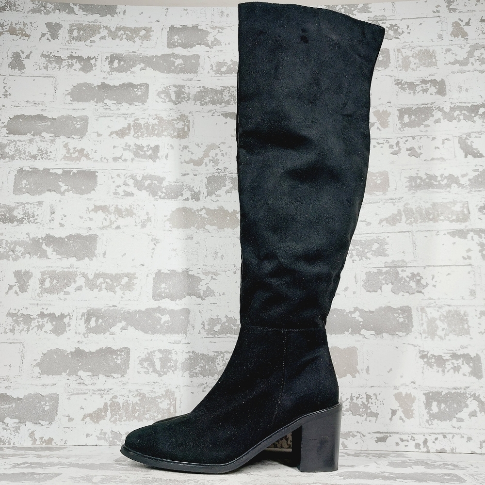 New Seychelles Paradise City Faux Suede Black Over the Knee Boot B274